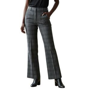 New York & Company 7th Avenue Grey Plaid Bootcut Pants Size 10